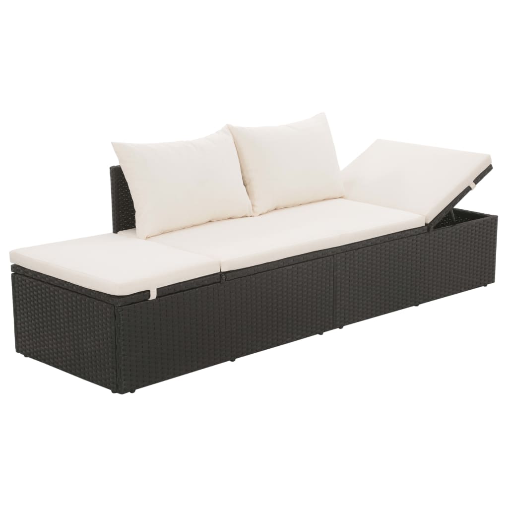 Tuinbed 195x60 cm poly rattan