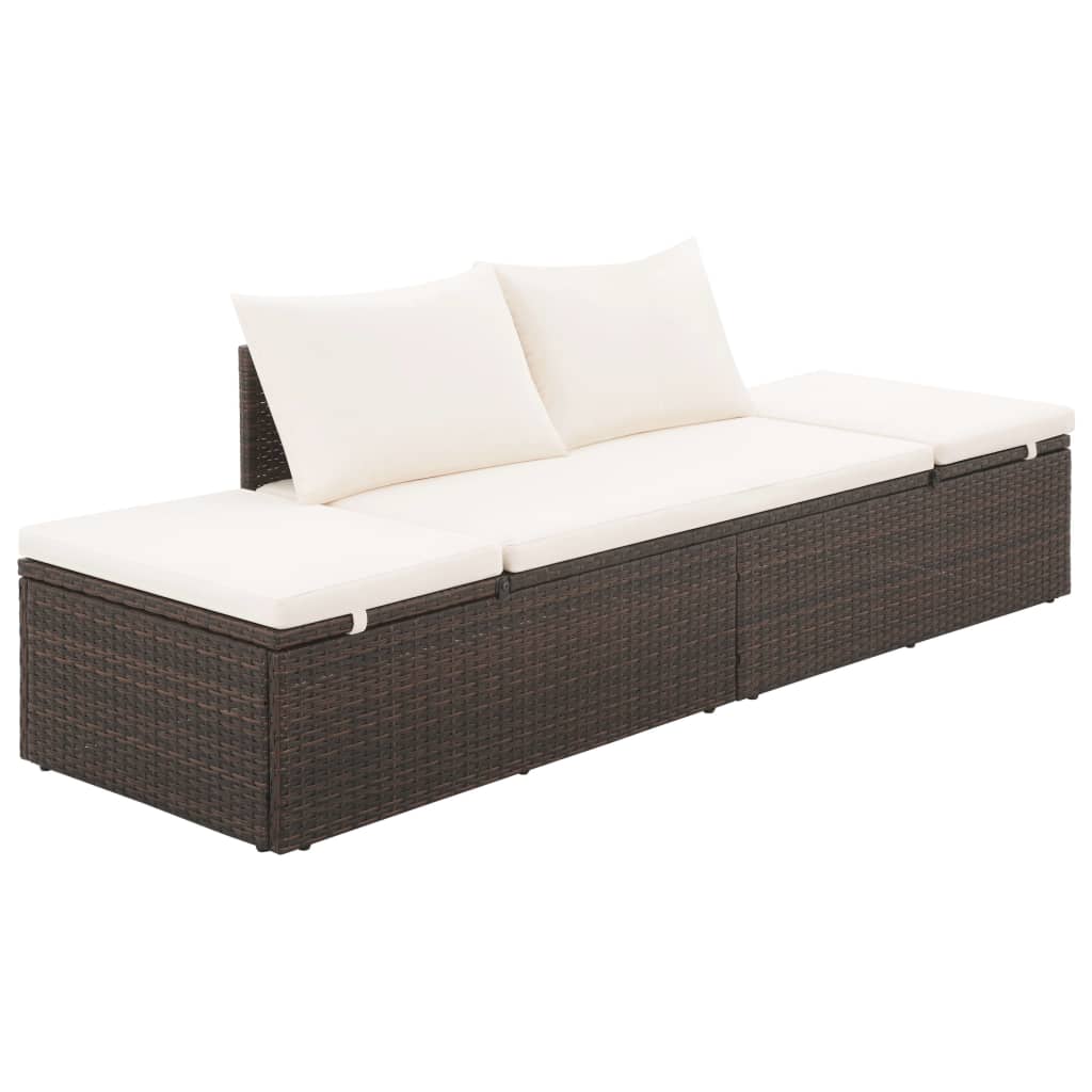 Tuinbed 195x60 cm poly rattan