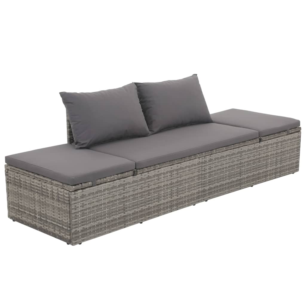 Tuinbed 195x60 cm poly rattan