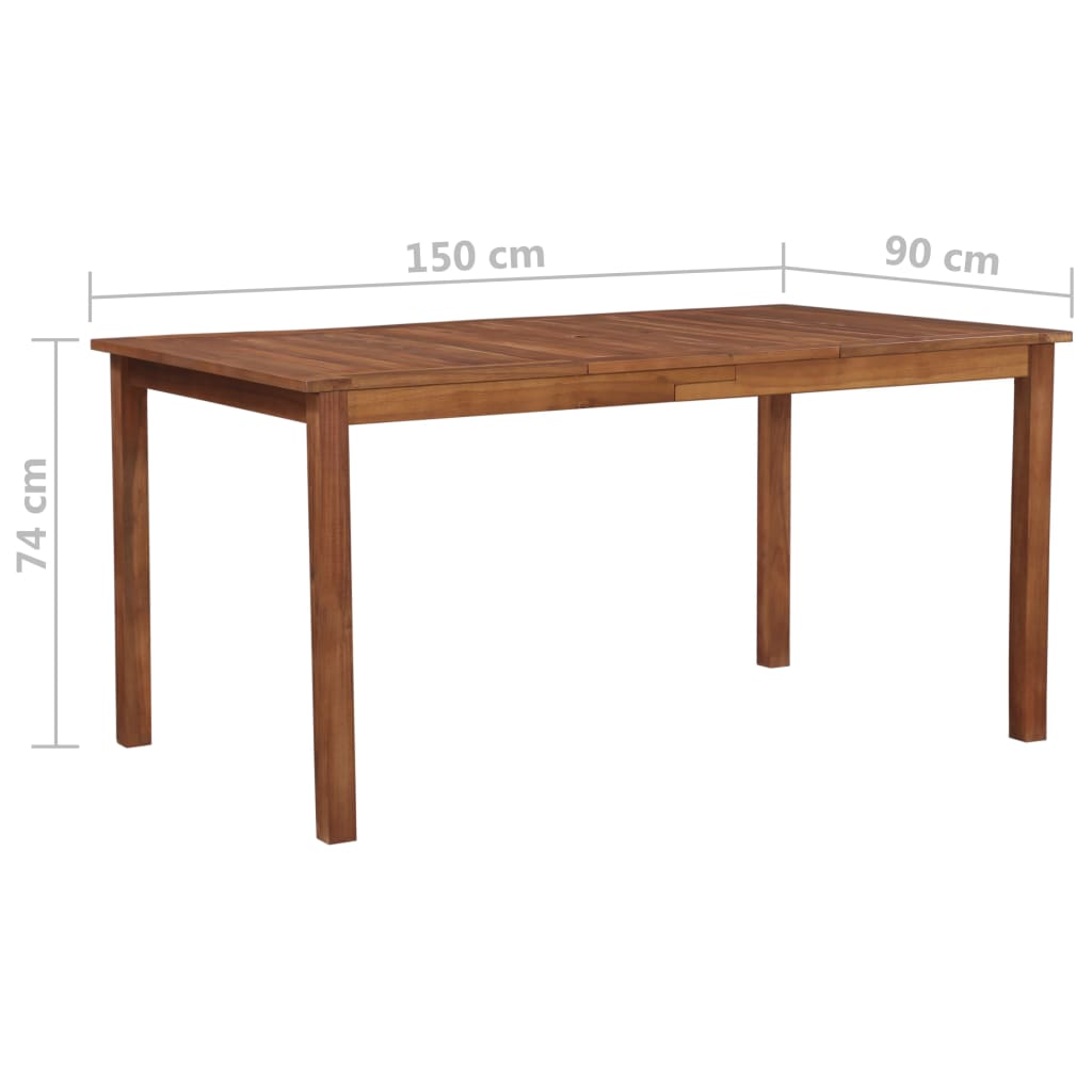 Tuintafel 110x55x75 cm massief acaciahout