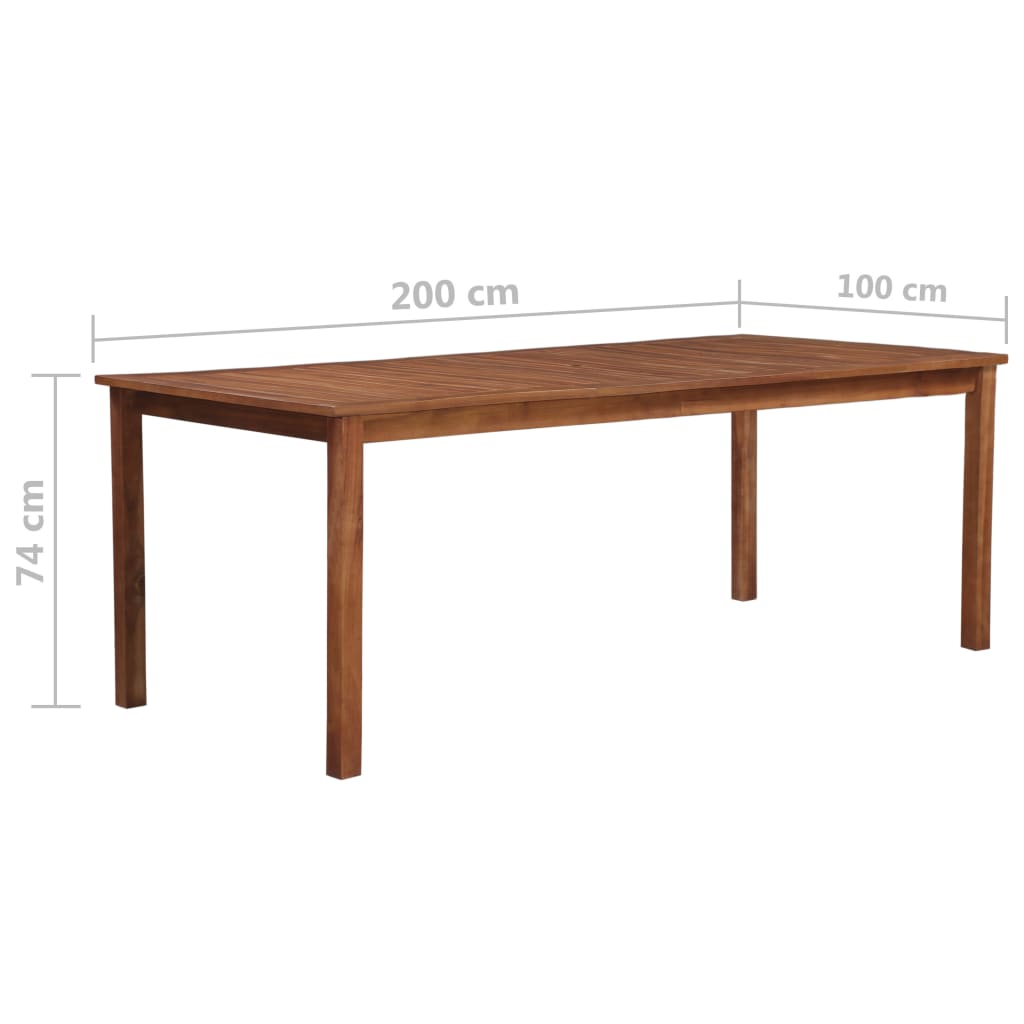 Tuintafel 150x90x74 cm massief acaciahout