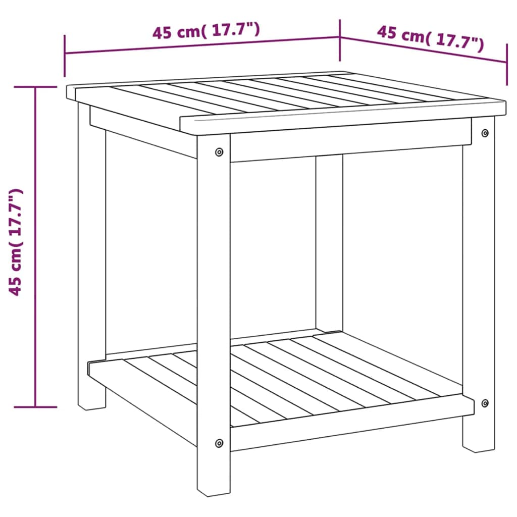 Salontafel 60x60x45 cm massief acaciahout