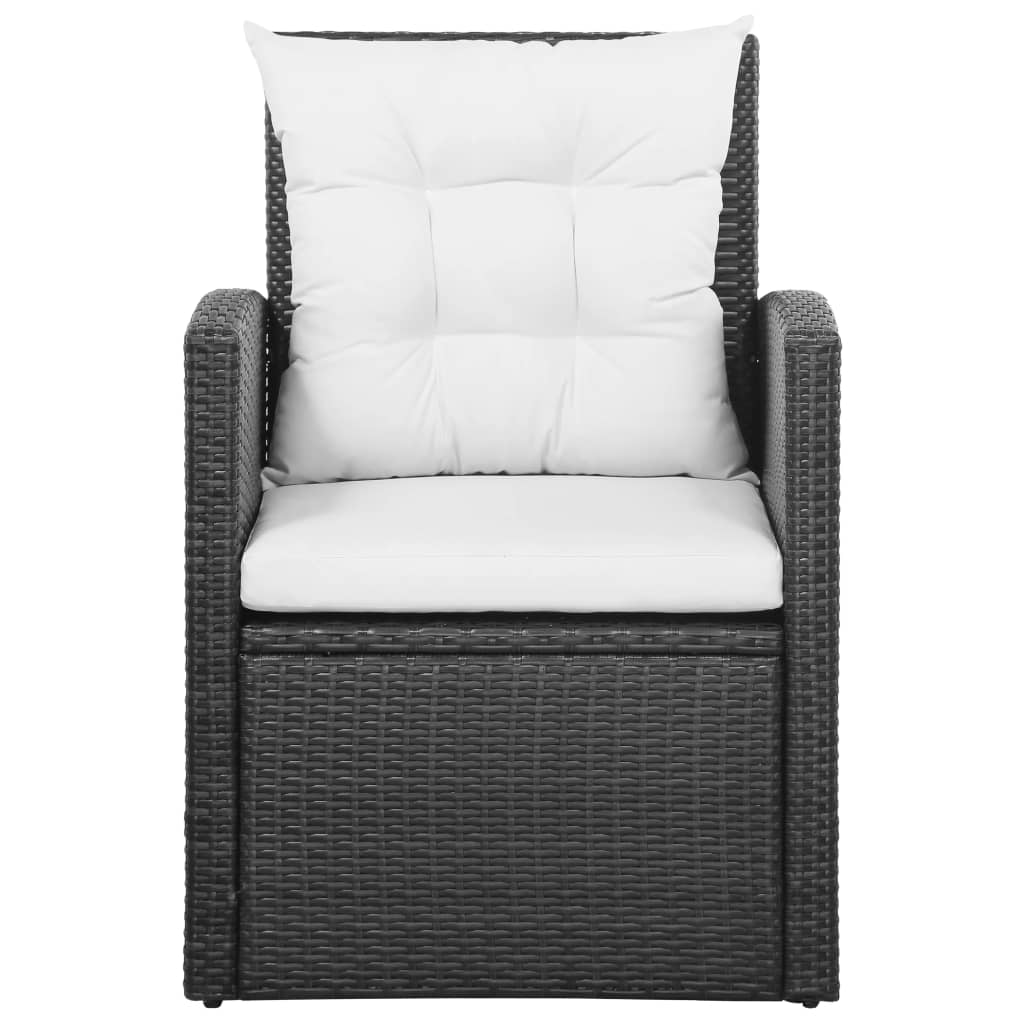 5-delige Loungeset met kussens poly rattan