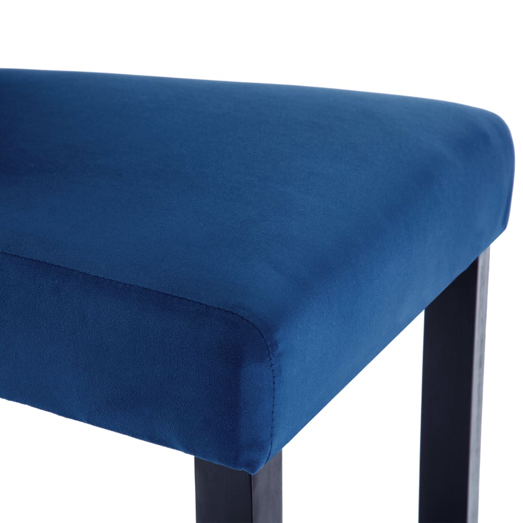 Eetkamerstoelen 4 st fluweel donkerblauw