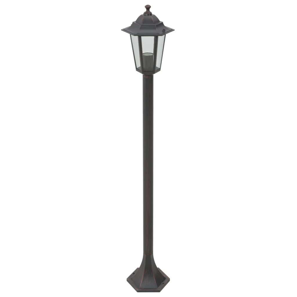 Paalverlichting voor tuin E27 110 cm aluminium 6 st