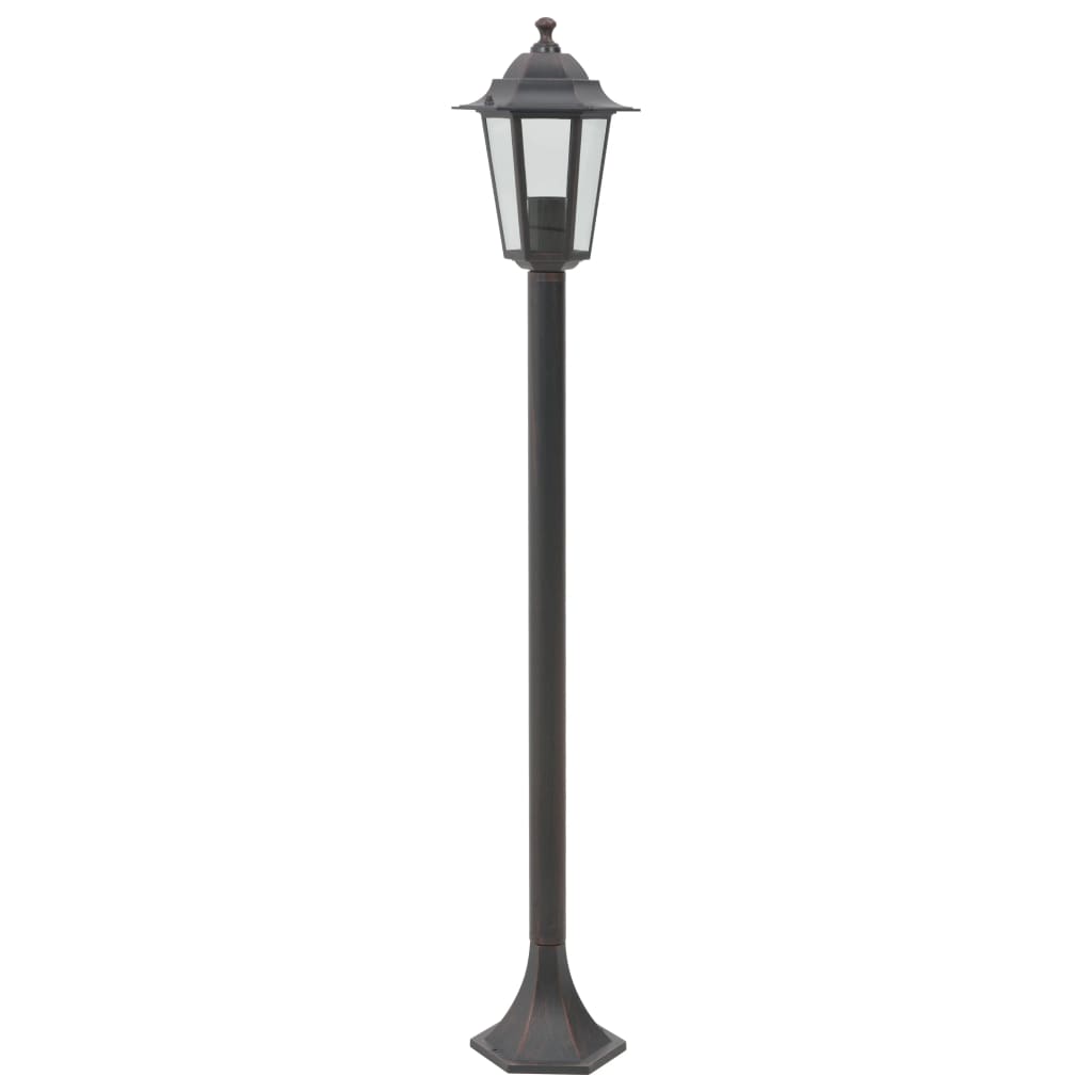 Paalverlichting voor tuin E27 110 cm aluminium 6 st