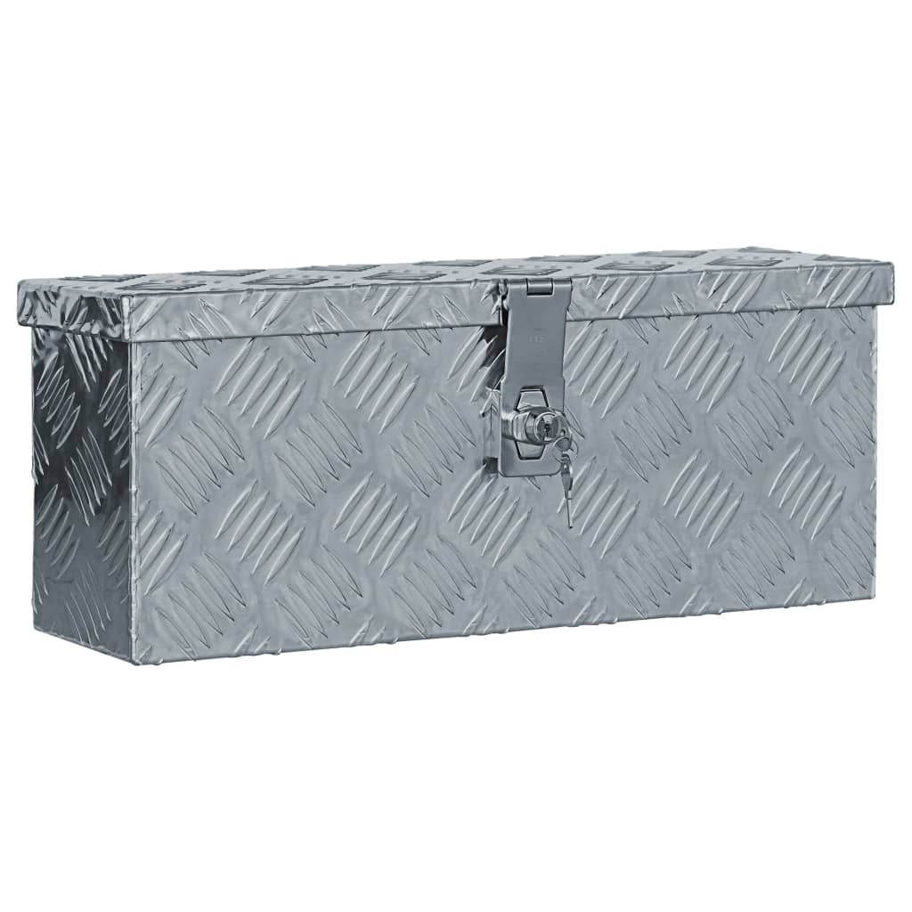 Opbergbox 50x15x20,5 cm aluminium