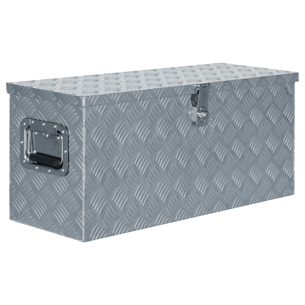 Opbergbox 50x15x20,5 cm aluminium