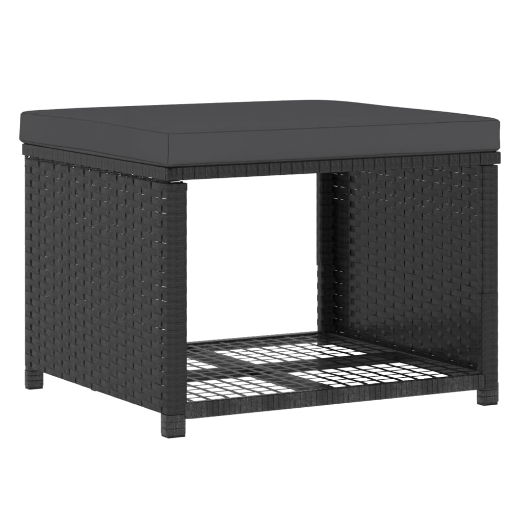 4-delige Loungeset poly rattan