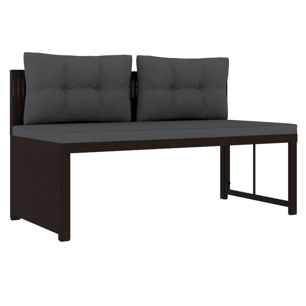 4-delige Loungeset poly rattan