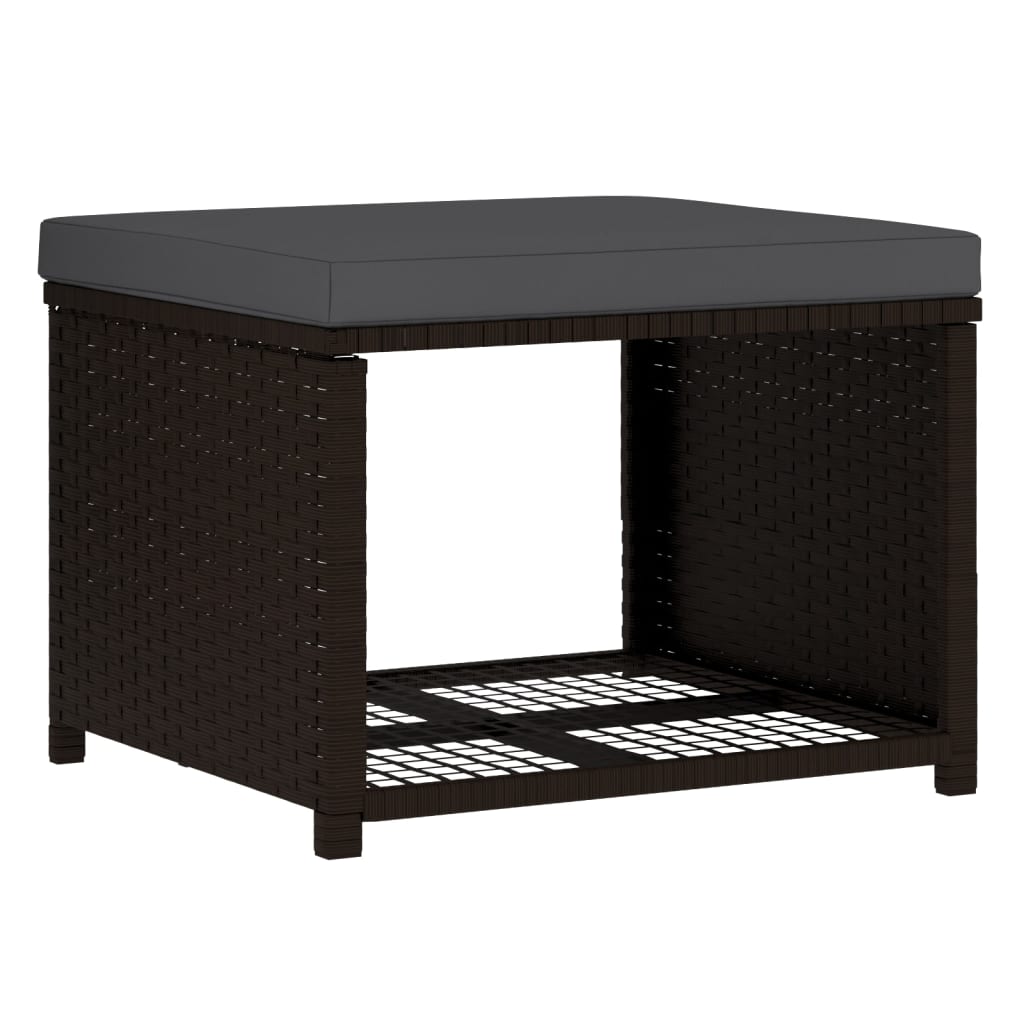 4-delige Loungeset poly rattan