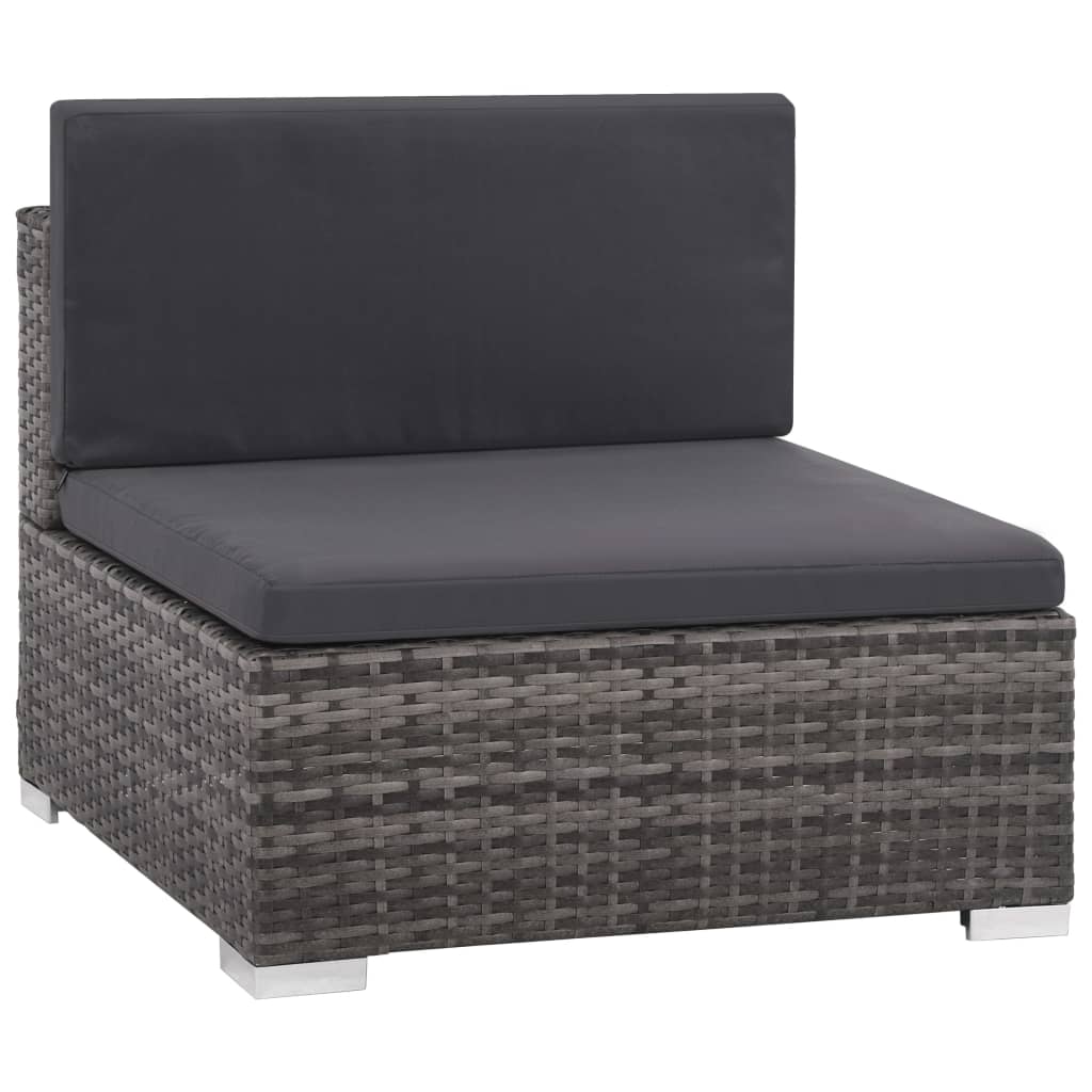 12-delige Loungeset met kussens poly rattan