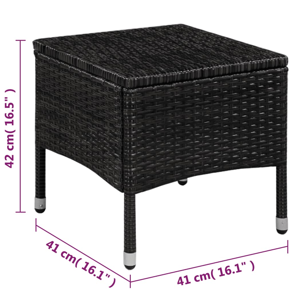 3-delige Bistroset poly rattan