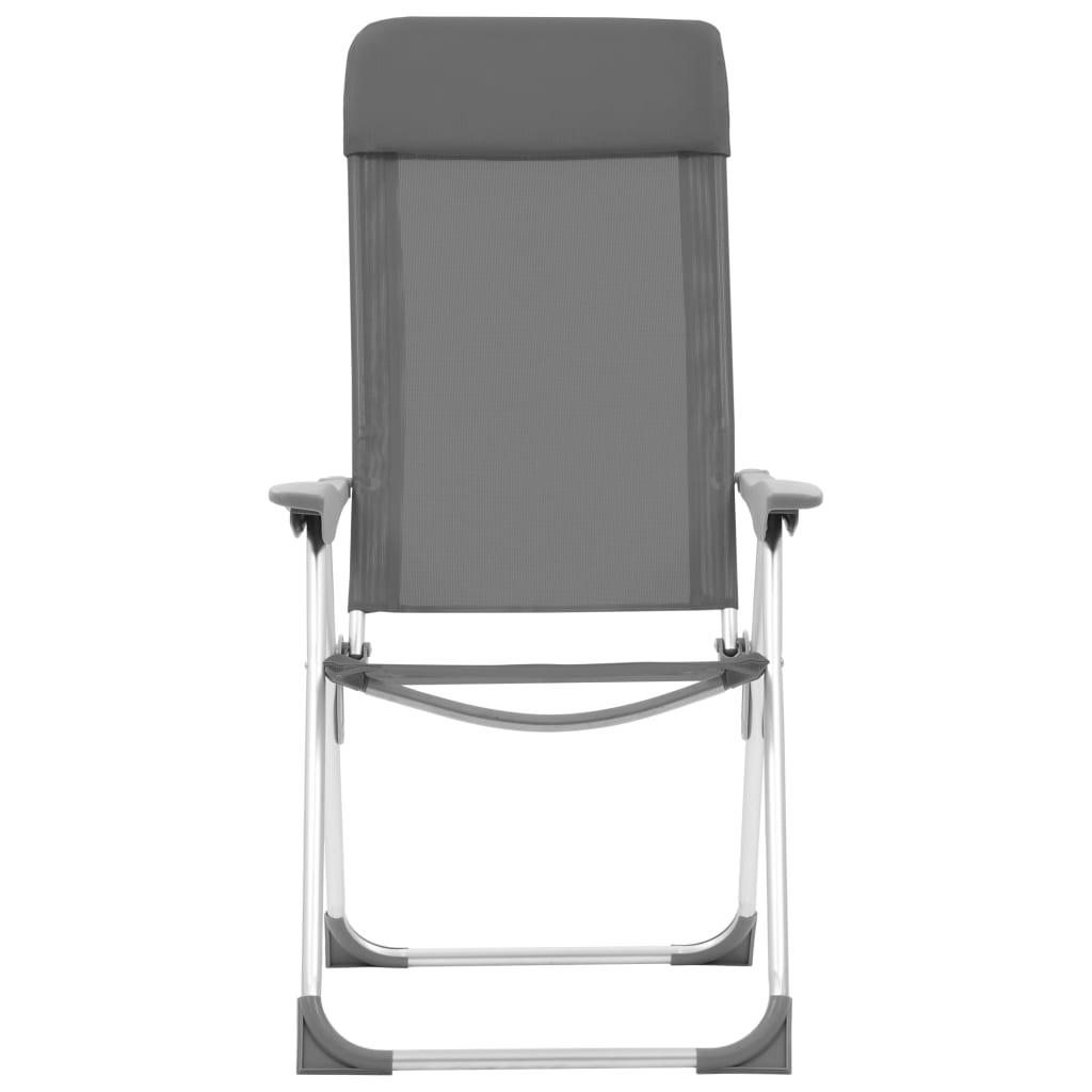 Campingstoelen inklapbaar aluminium 2 st