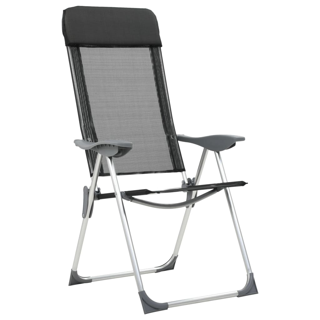 Campingstoelen inklapbaar aluminium 2 st