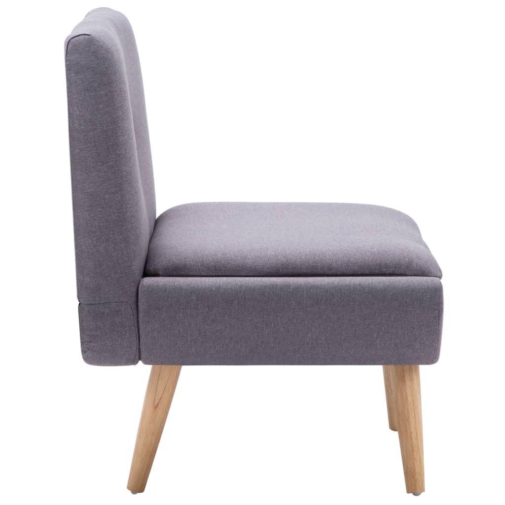 Fauteuil met voetenbankje stof bruin