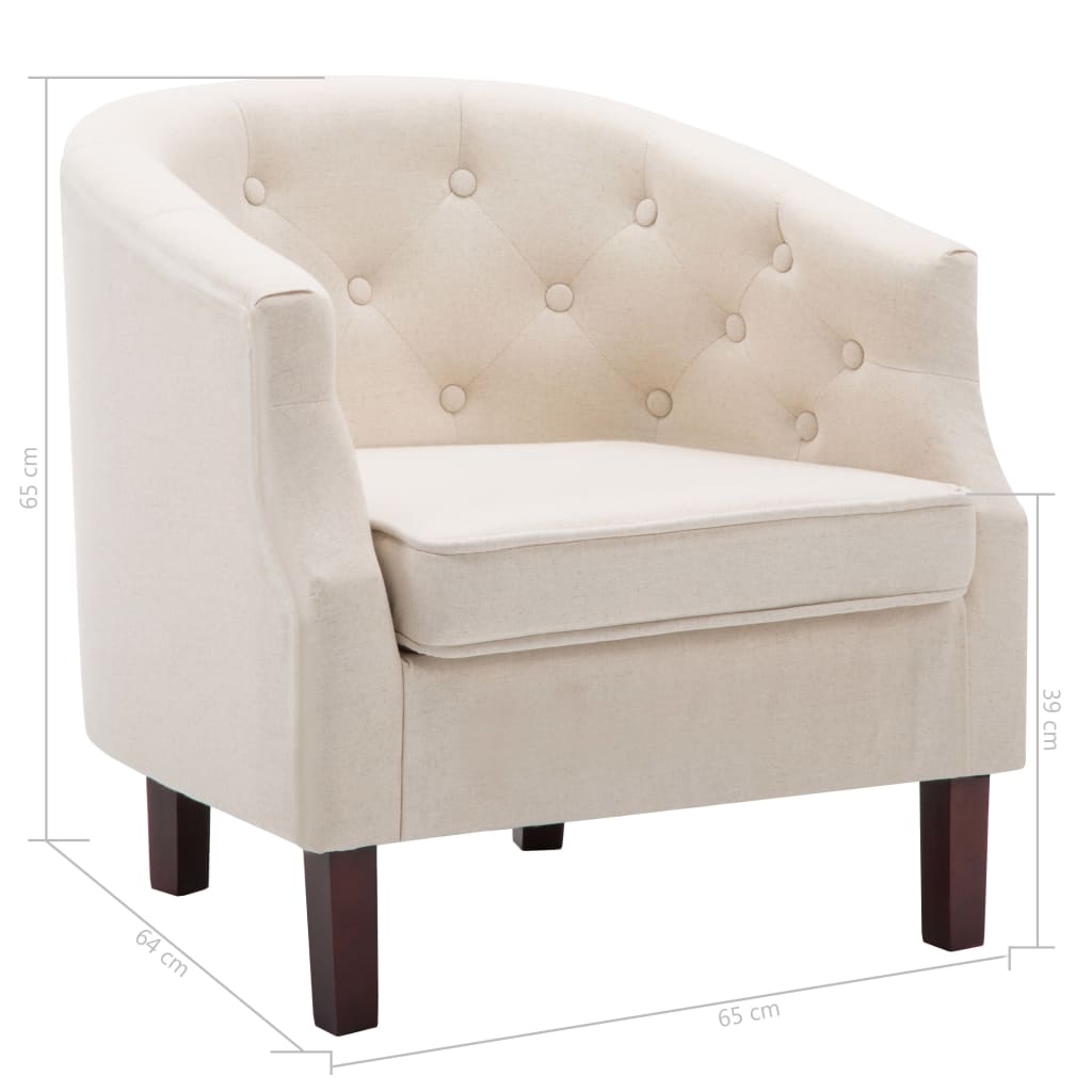 Fauteuil stof beige