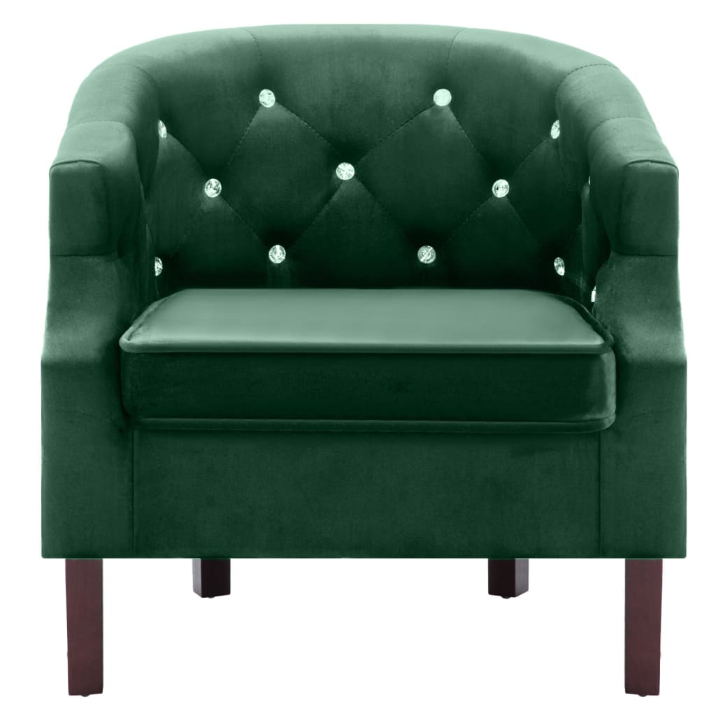 Fauteuil fluweel zwart