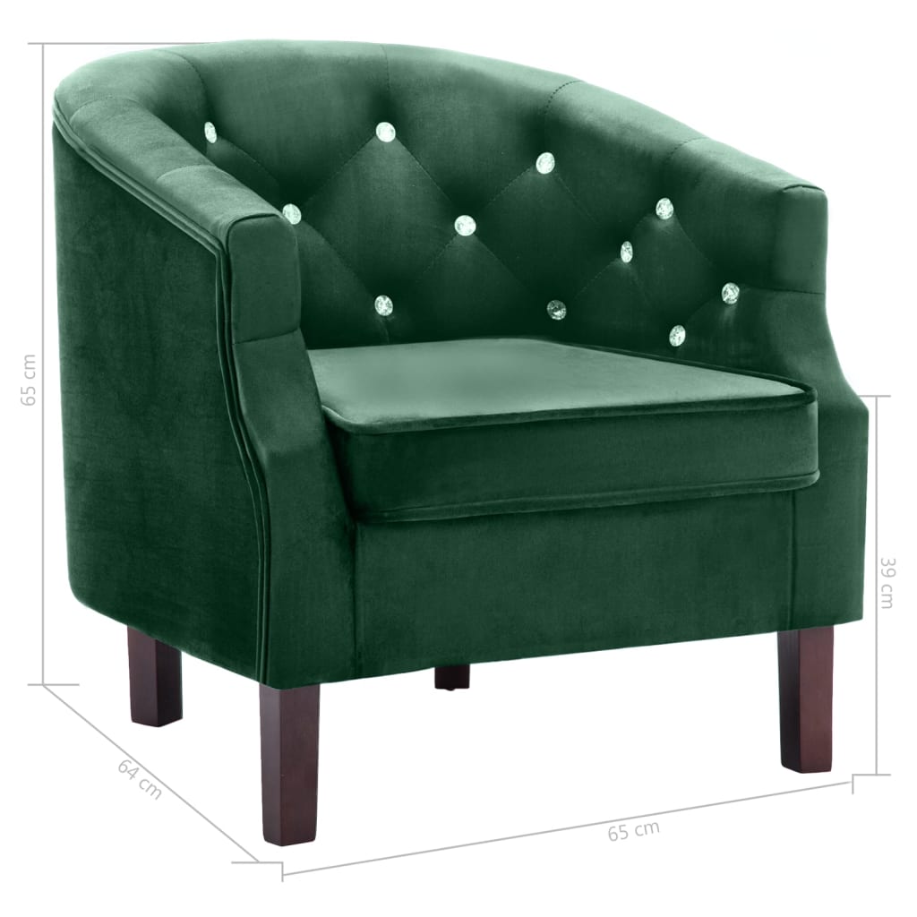 Fauteuil fluweel zwart