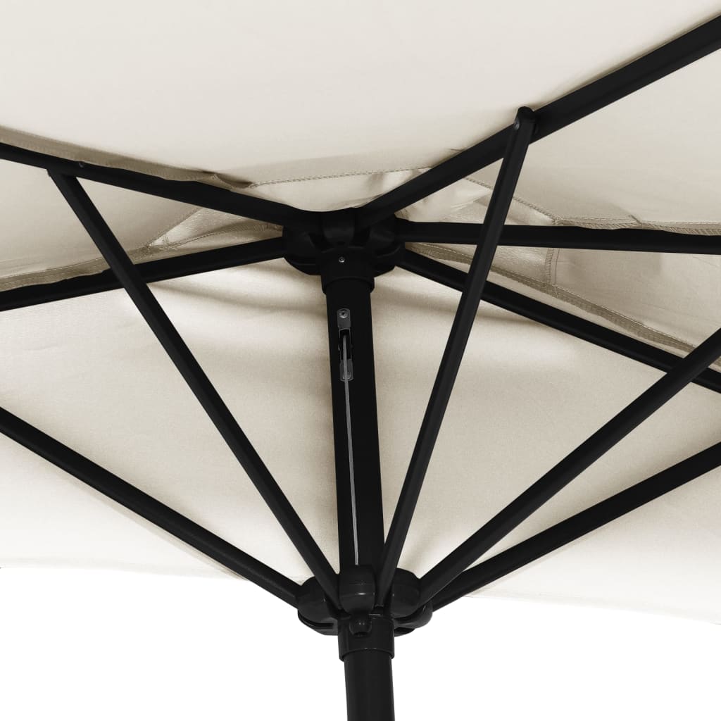 Balkonparasol half met aluminium paal 270x144 cm