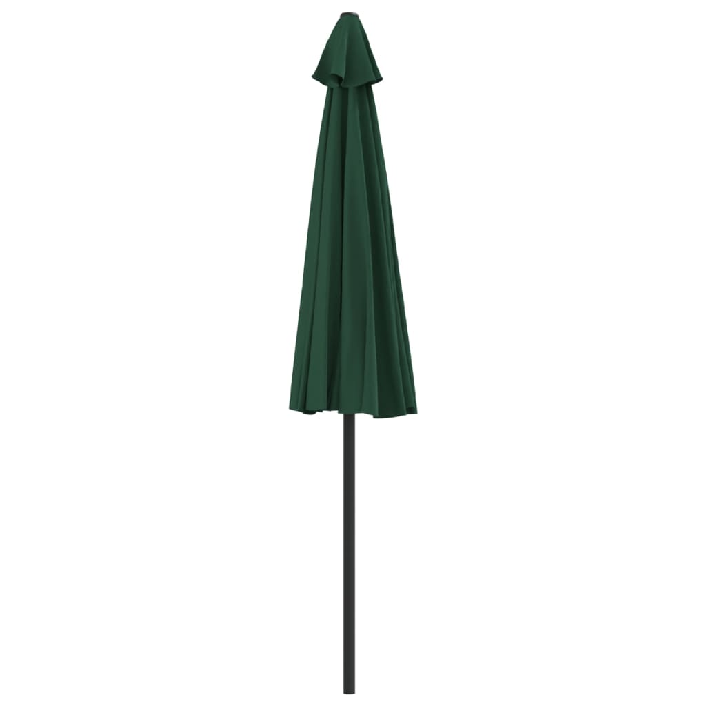 Balkonparasol half met aluminium paal 270x144x222 cm terracotta