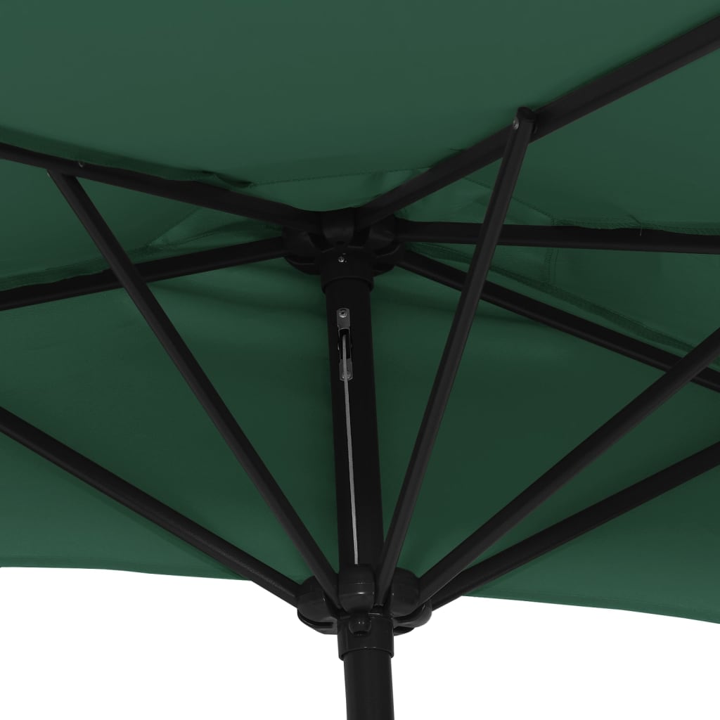 Balkonparasol half met aluminium paal 270x144 cm