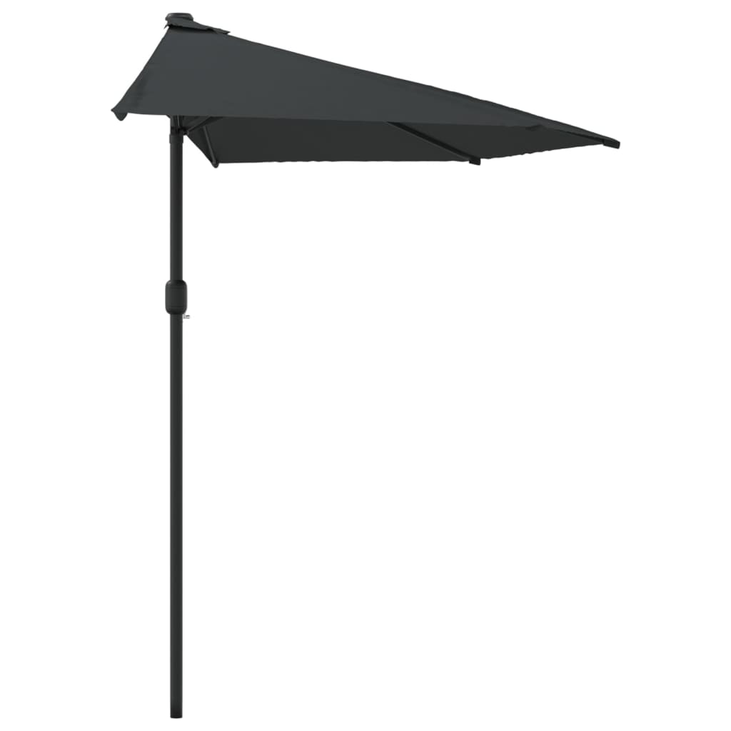 Balkonparasol half met aluminium paal 270x144 cm