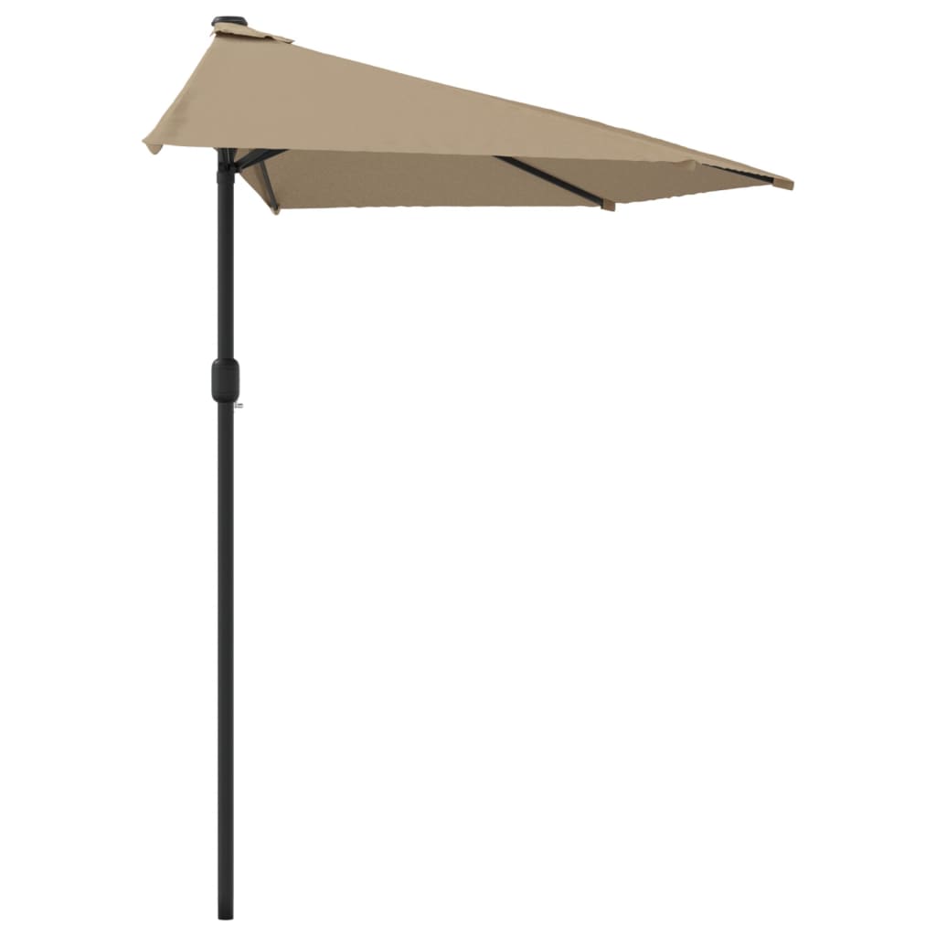 Balkonparasol half met aluminium paal 270x144 cm