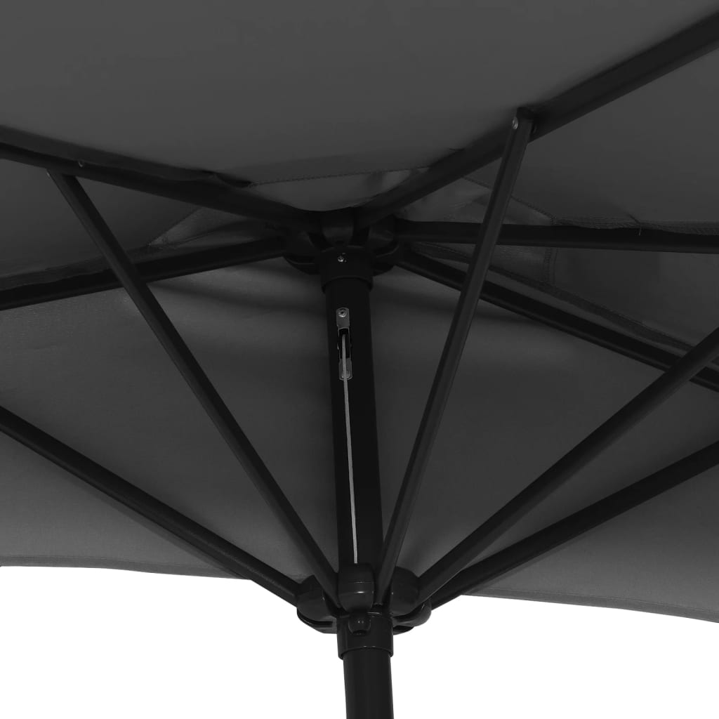 Balkonparasol half met aluminium paal 270x144 cm