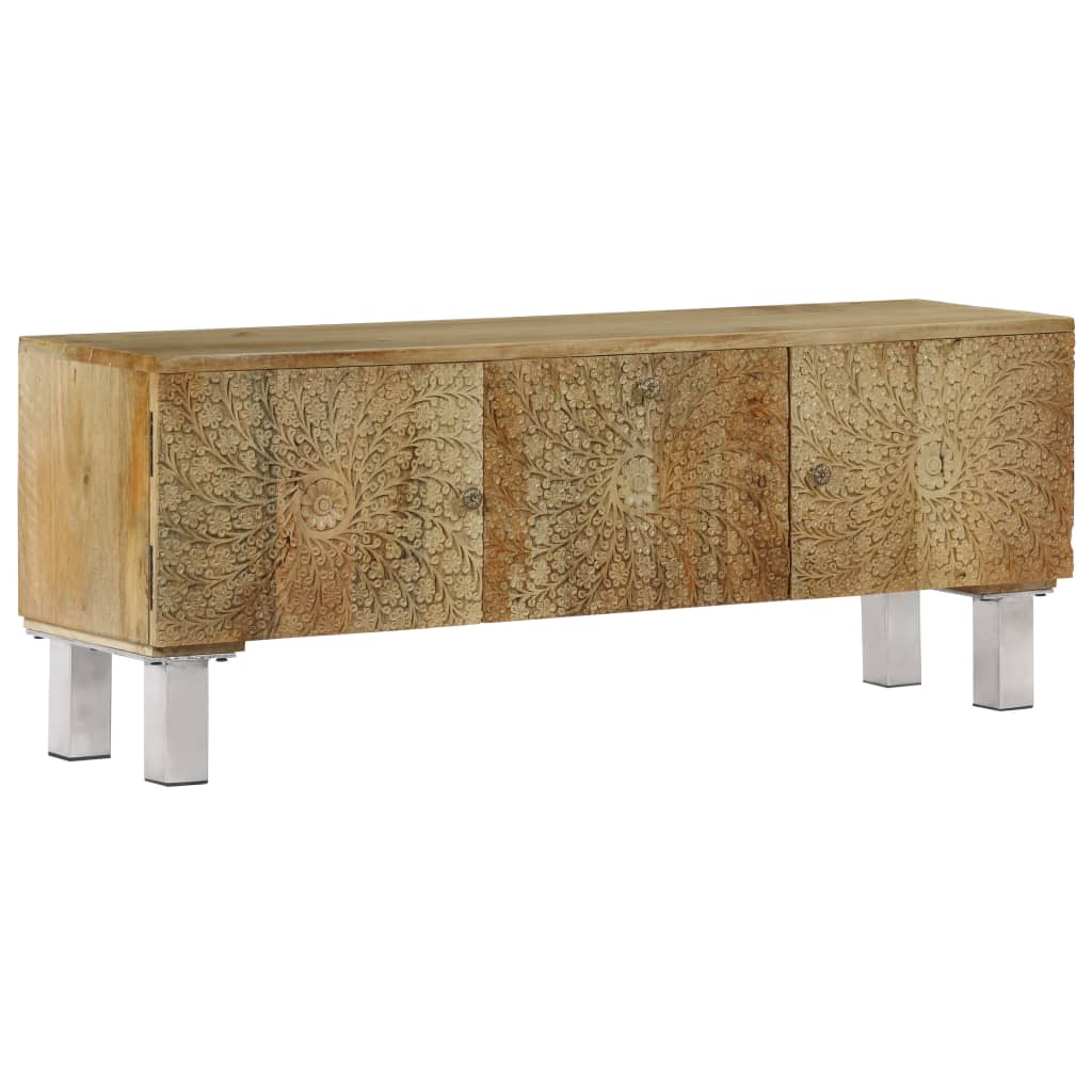 Tv-meubel 118x30x45 cm massief mangohout