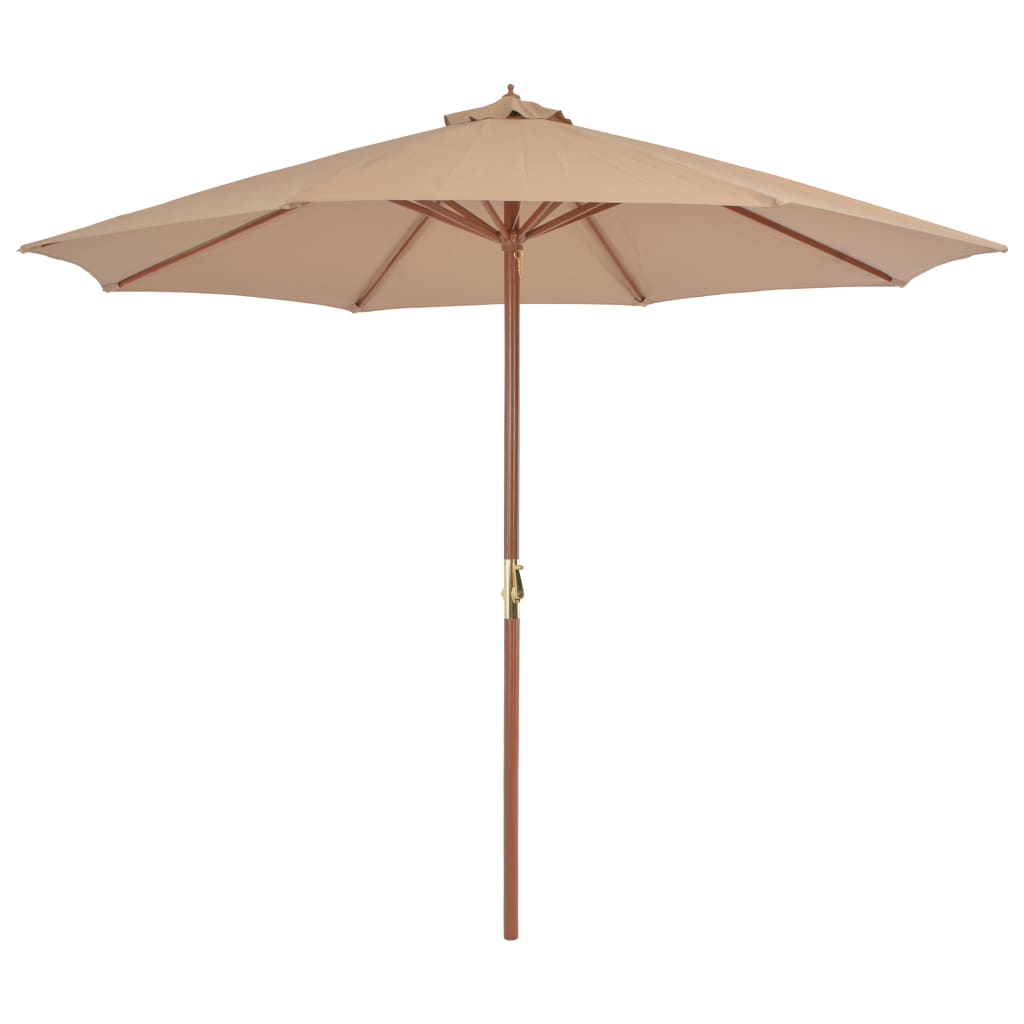 Parasol met houten paal 300 cm antraciet