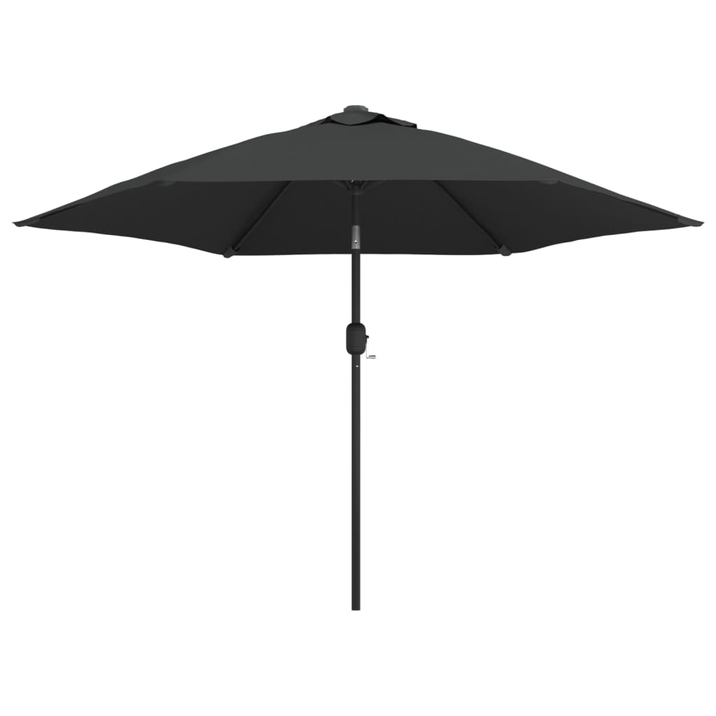 Parasol met LED-verlichting en stalen paal 300 cm