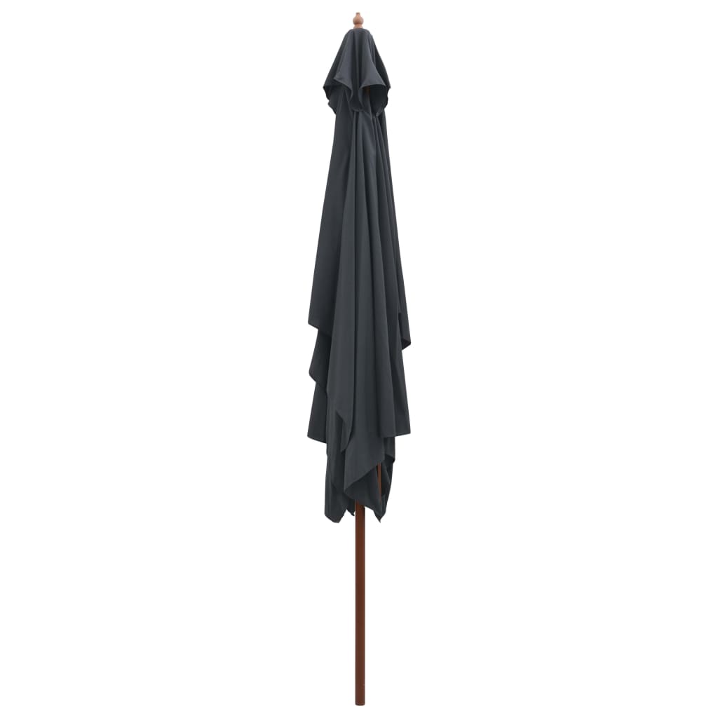 Parasol met houten paal 200x300 cm