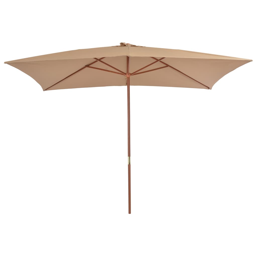 Parasol met houten paal 200x300 cm