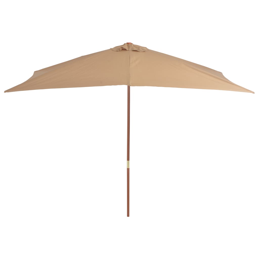 Parasol met houten paal 200x300 cm