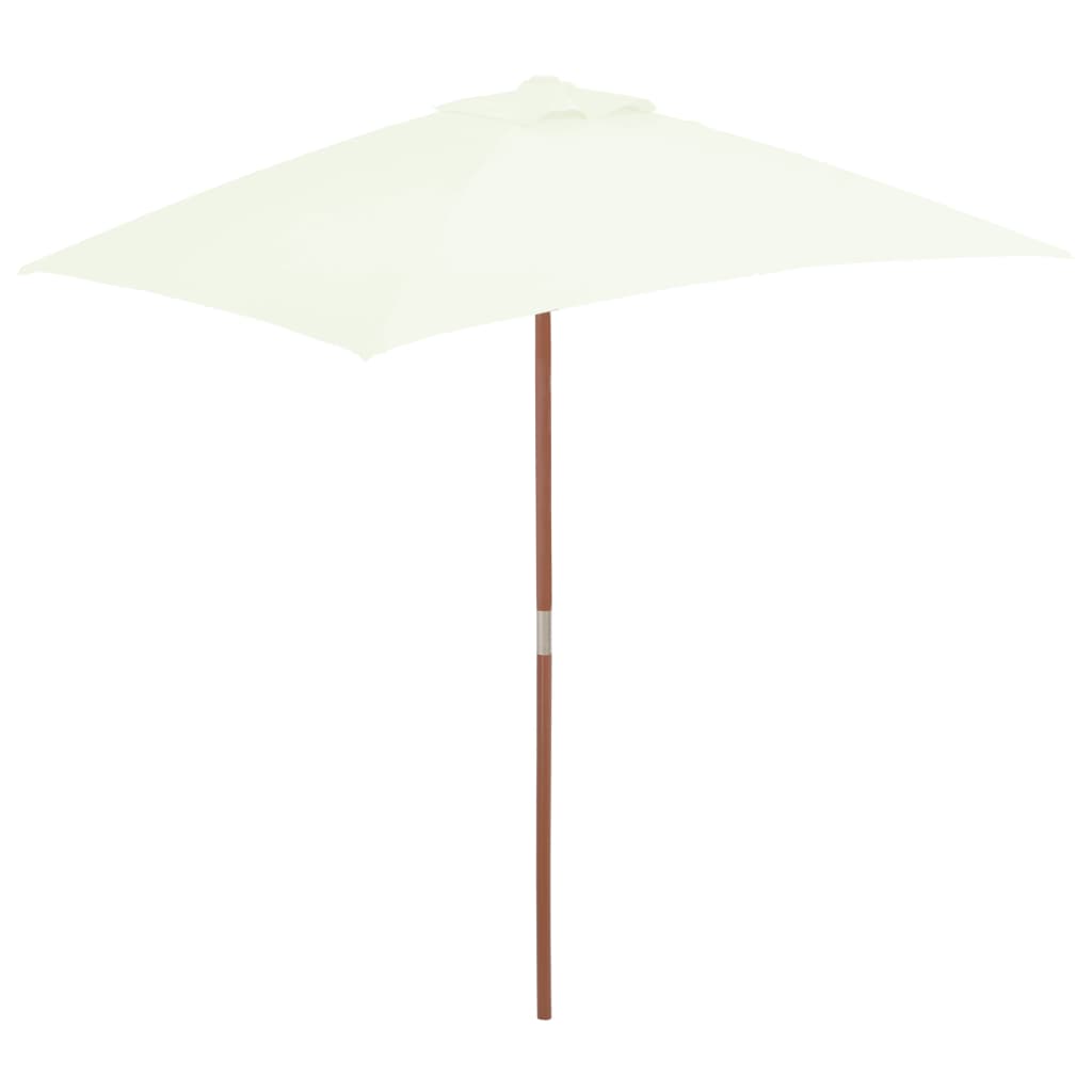 Parasol met houten paal 150x200 cm