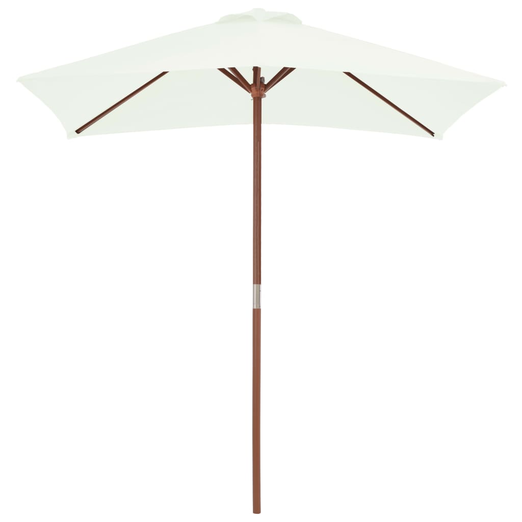 Parasol met houten paal 150x200 cm