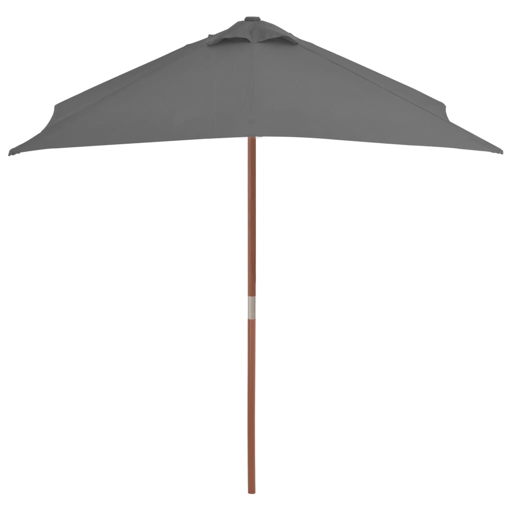 Parasol met houten paal 150x200 cm