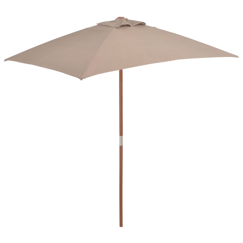 Parasol met houten paal 150x200 cm