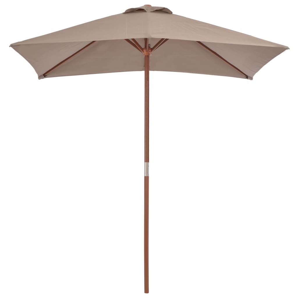 Parasol met houten paal 150x200 cm