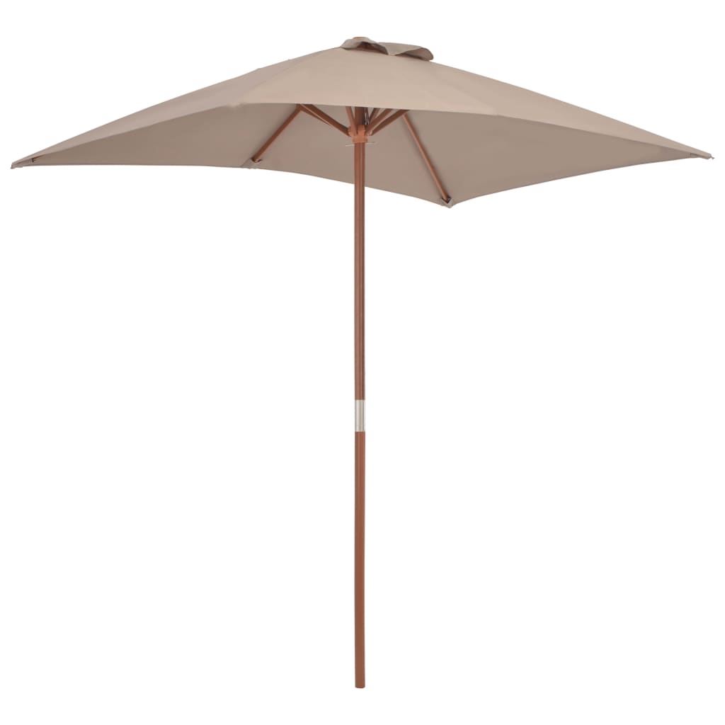 Parasol met houten paal 150x200 cm