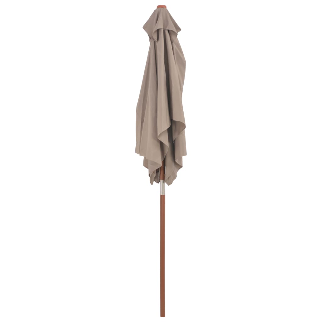 Parasol met houten paal 150x200 cm