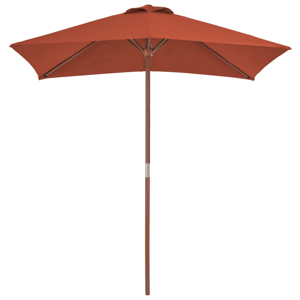 Parasol met houten paal 150x200 cm