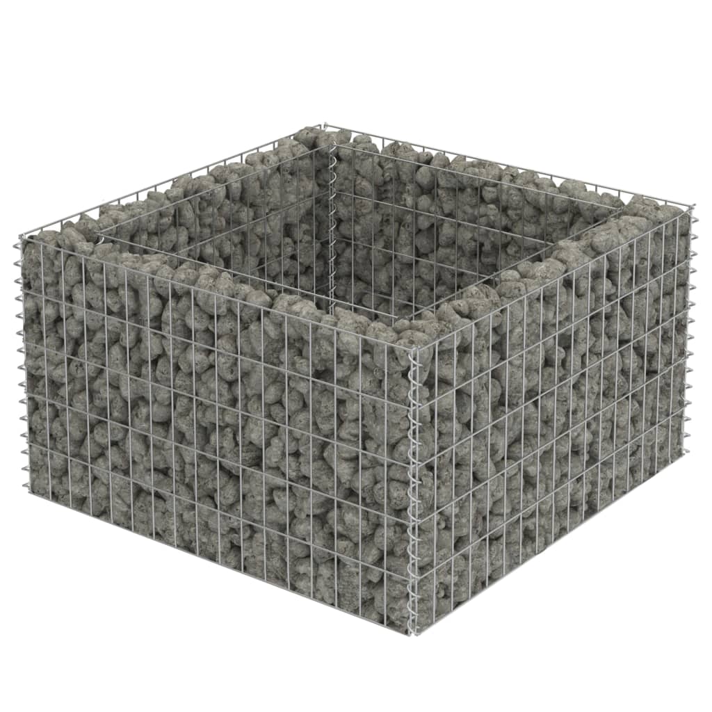 Gabion plantenbak verhoogd 360x50x50 cm gegalvaniseerd staal