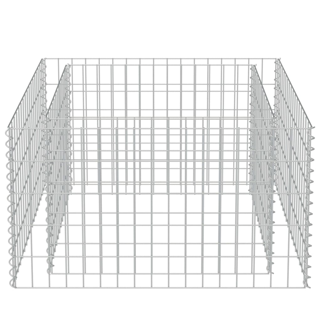 Gabion plantenbak verhoogd 360x50x50 cm gegalvaniseerd staal