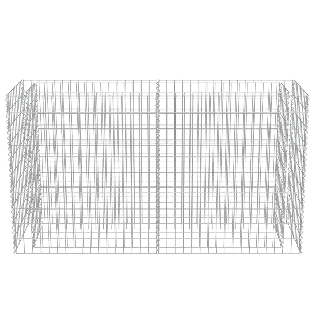 Gabion plantenbak verhoogd 90x90x100 cm gegalvaniseerd staal