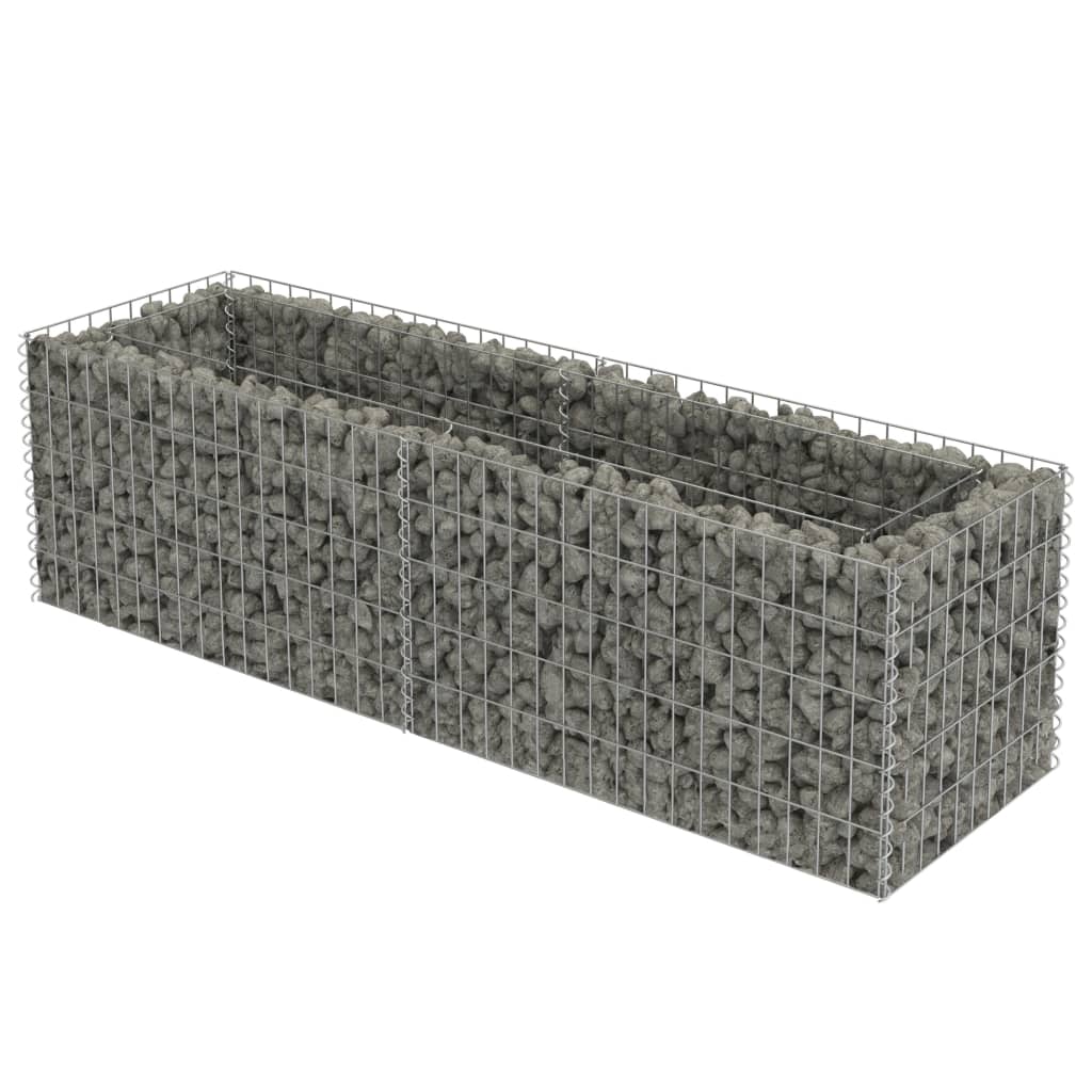 Gabion plantenbak verhoogd 360x50x50 cm gegalvaniseerd staal