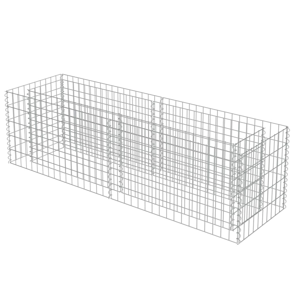 Gabion plantenbak verhoogd 360x50x50 cm gegalvaniseerd staal