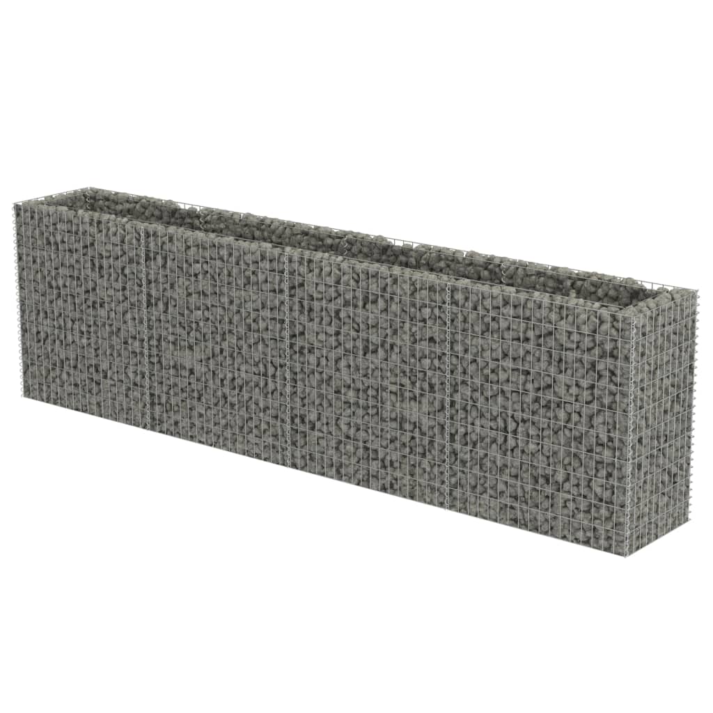 Gabion plantenbak verhoogd 360x50x50 cm gegalvaniseerd staal