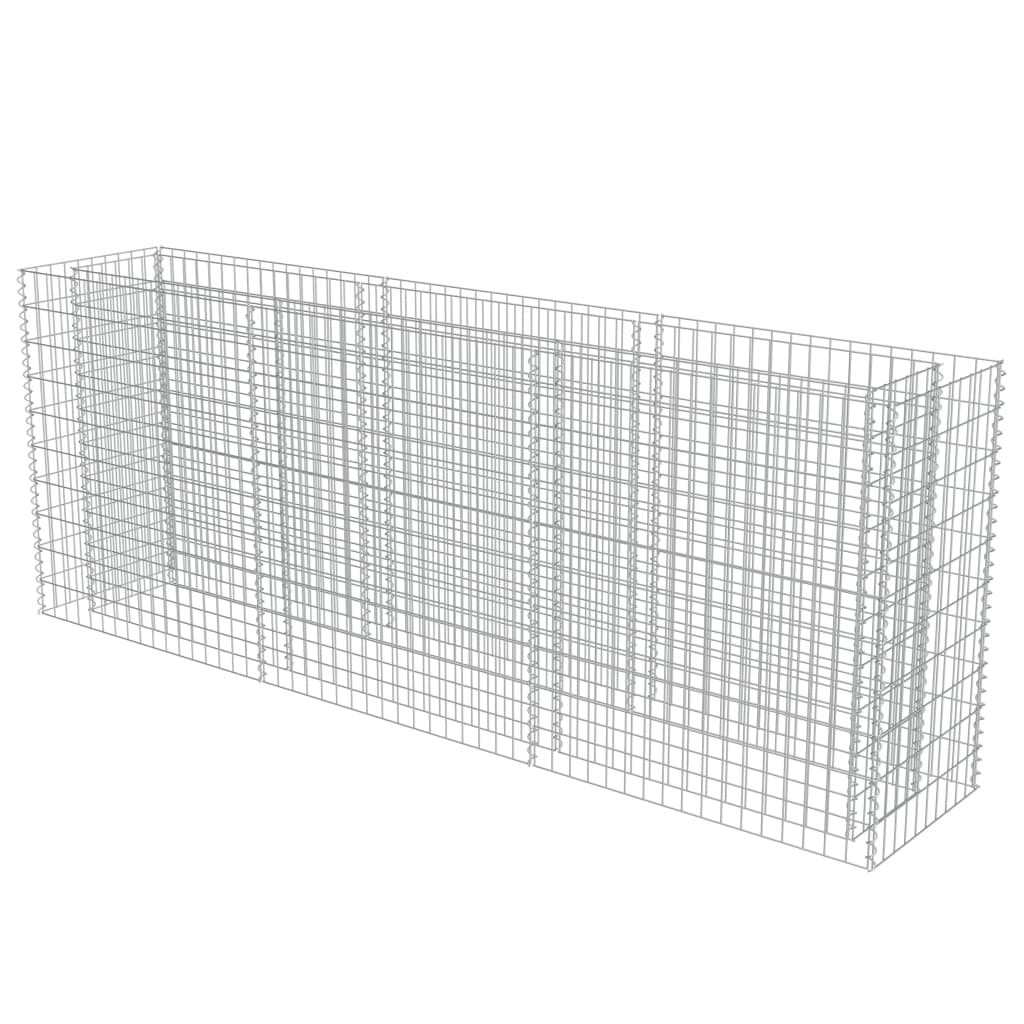 Gabion plantenbak verhoogd 360x50x50 cm gegalvaniseerd staal